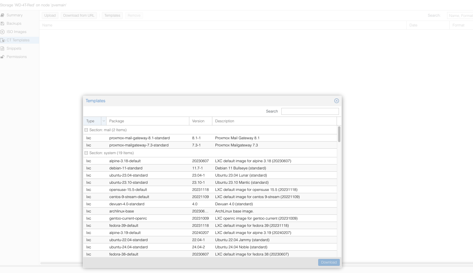 lxc-download-ui