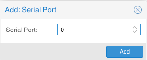 default serial port is 0