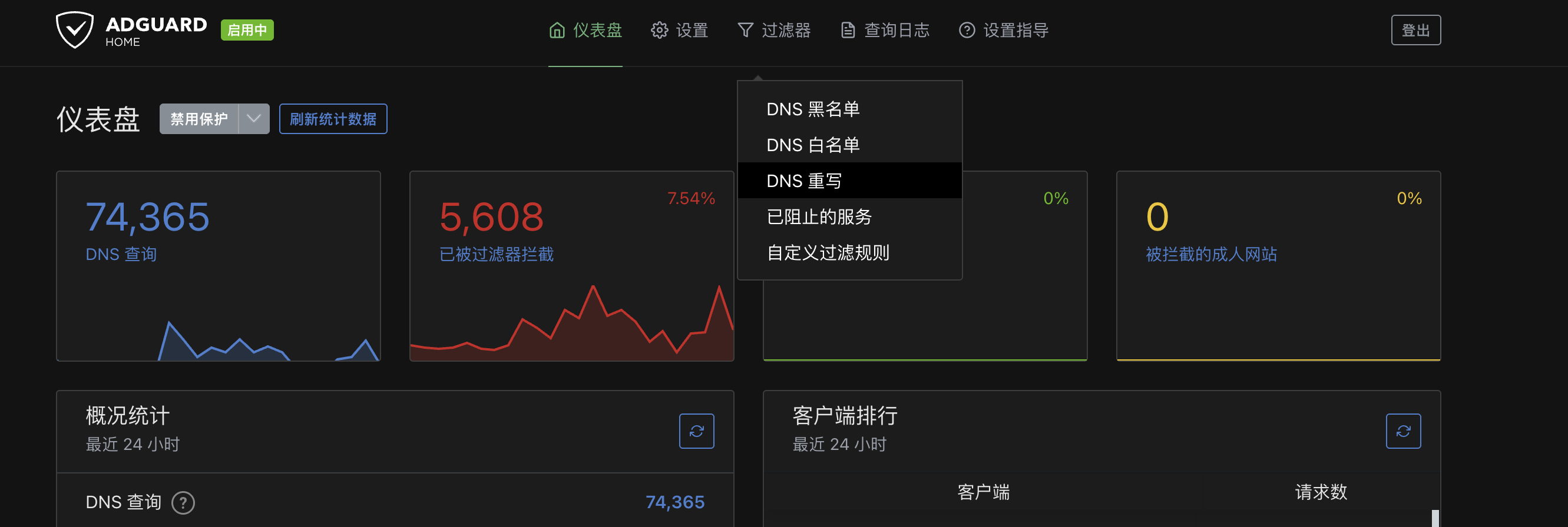 DNS Rewrite Menu